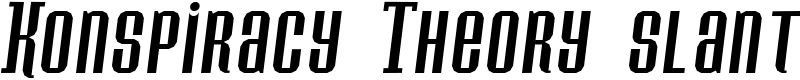Konspiracy Theory slant Font
