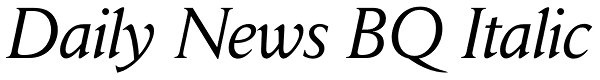 Daily News BQ Italic Font