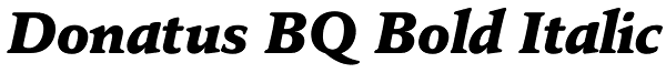 Donatus BQ Bold Italic Font