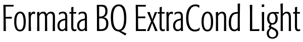 Formata BQ ExtraCond Light Font