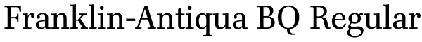 Franklin-Antiqua BQ Regular Font