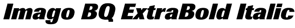 Imago BQ ExtraBold Italic Font