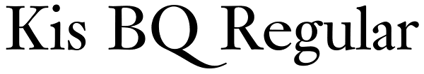Kis BQ Regular Font