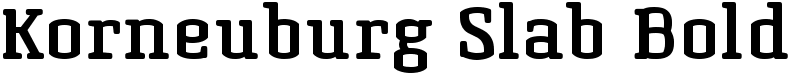 Korneuburg Slab Bold Font