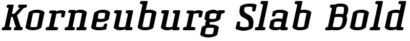 Korneuburg Slab Bold Font