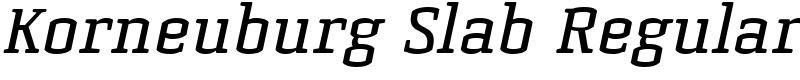 Korneuburg Slab Regular Font