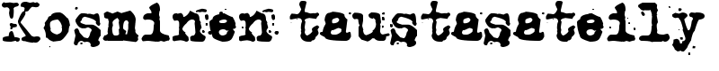 Kosminen taustasateily Font