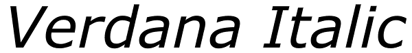 Verdana Italic Font