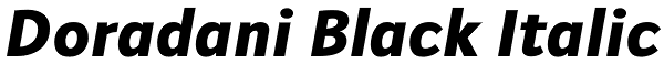 Doradani Black Italic Font