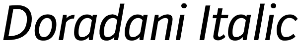 Doradani Italic Font