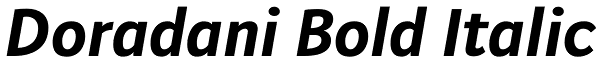 Doradani Bold Italic Font