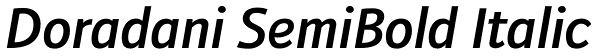 Doradani SemiBold Italic Font