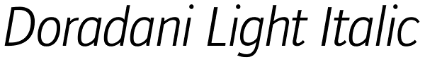 Doradani Light Italic Font