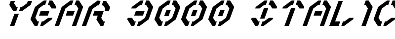 Year 3000 Italic Font