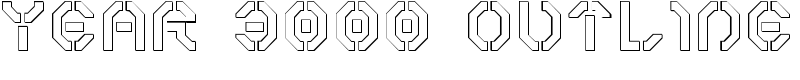 Year 3000 Outline Font