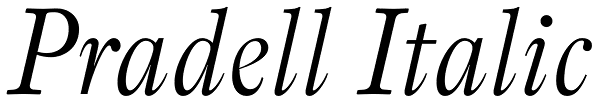 Pradell Italic Font
