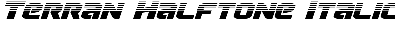 Terran Halftone Italic Font