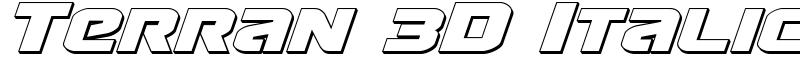 Terran 3D Italic Font