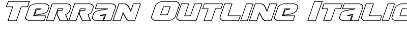 Terran Outline Italic Font