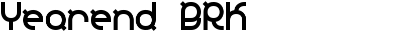 Yearend BRK Font