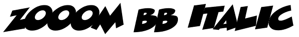 Zooom BB Italic Font