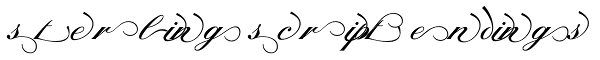 Sterling Script Endings Font