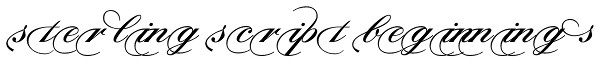 Sterling Script Beginnings Font