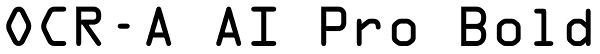 OCR-A AI Pro Bold Font