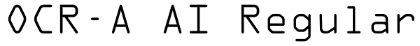 OCR-A AI Regular Font