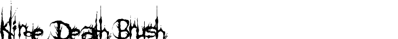 Klinge Death Brush Font