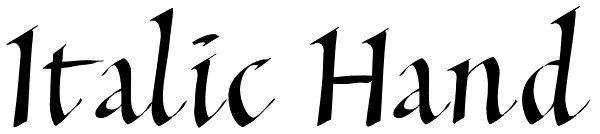 Italic Hand Font