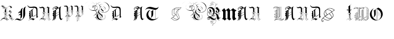 Kidnapped at German Lands Two Font