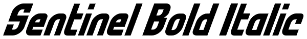 Sentinel Bold Italic Font