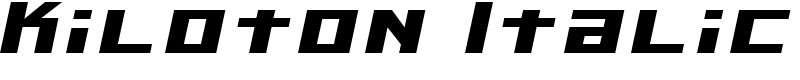 Kiloton Italic Font