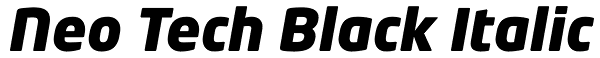 Neo Tech Black Italic Font