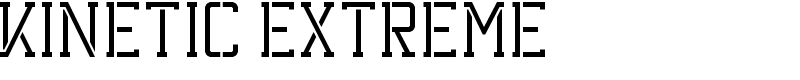 Kinetic Extreme Font