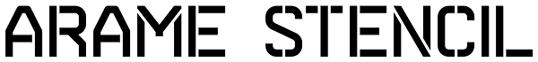 Arame Stencil Font