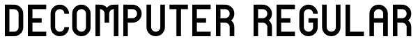 Decomputer Regular Font