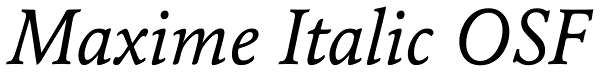 Maxime Italic OSF Font