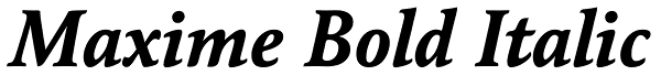 Maxime Bold Italic Font