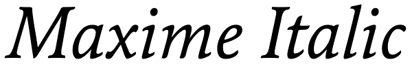Maxime Italic Font