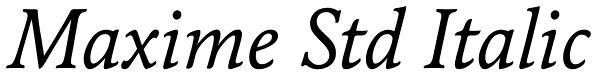 Maxime Std Italic Font