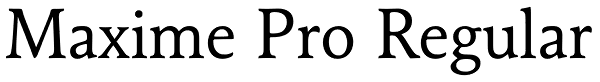 Maxime Pro Regular Font