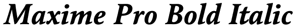 Maxime Pro Bold Italic Font