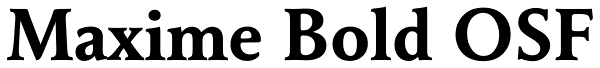 Maxime Bold OSF Font