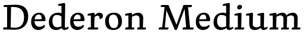 Dederon Medium Font