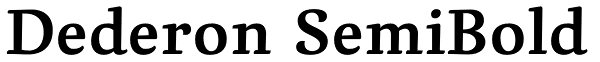Dederon SemiBold Font