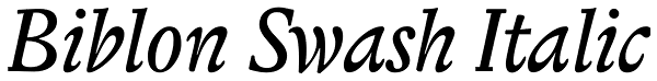 Biblon Swash Italic Font