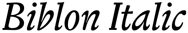 Biblon Italic Font