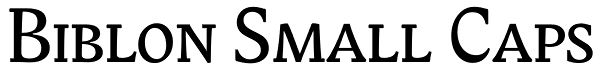 Biblon Small Caps Font